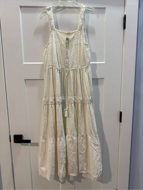 Lucky Brand White Lace Maxi Dress